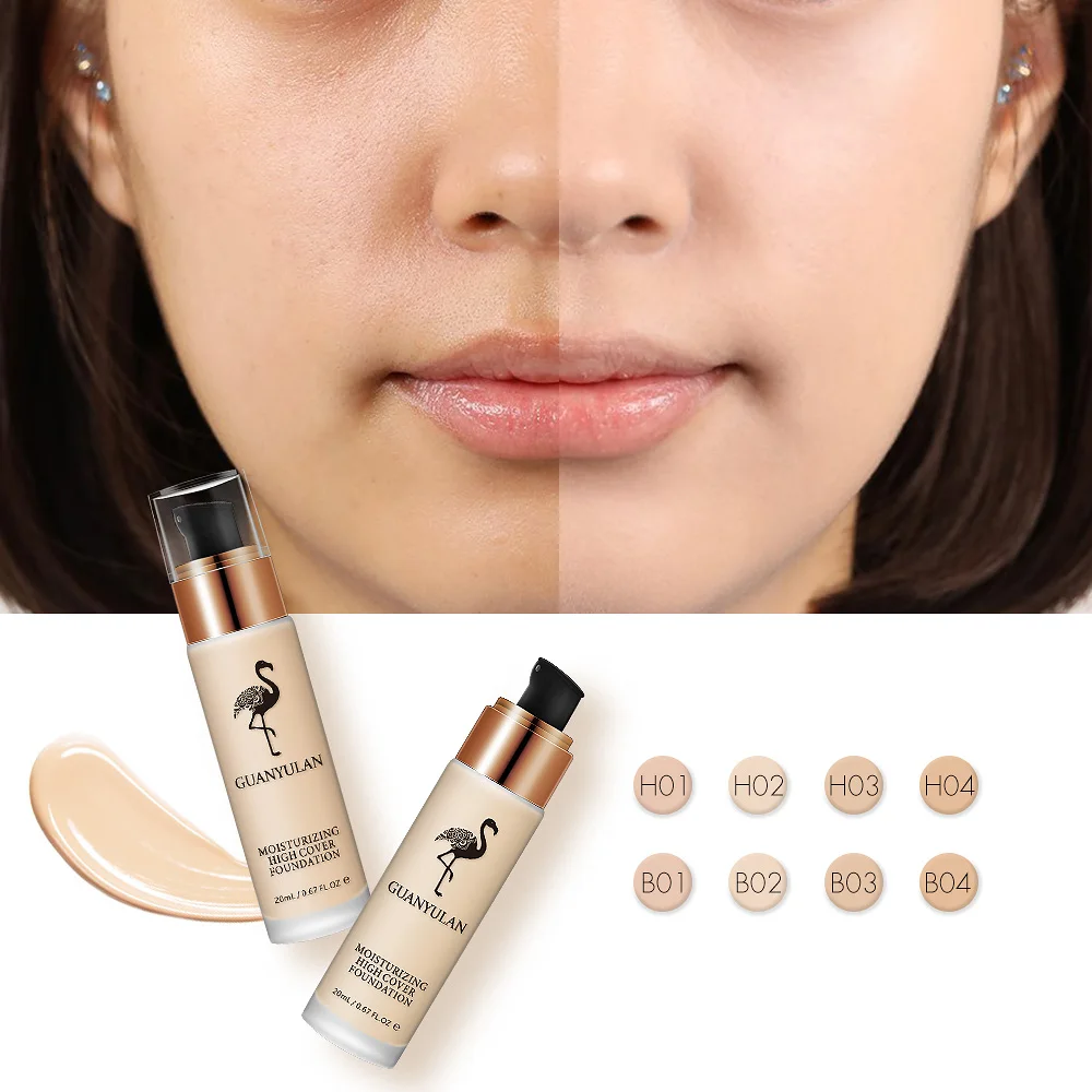 

GUANYULAN Concealer Whitening Moisturizer Waterproof Makeup Foundation 20ml Liquid Foundation Invisible Full Coverage Make Up