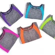 5 цветов, профессиональные компрессионные рубашки для йоги, женская спортивная рубашка, сухая футболка с коротким рукавом, футболки для фитнеса, спортивная женская рубашка