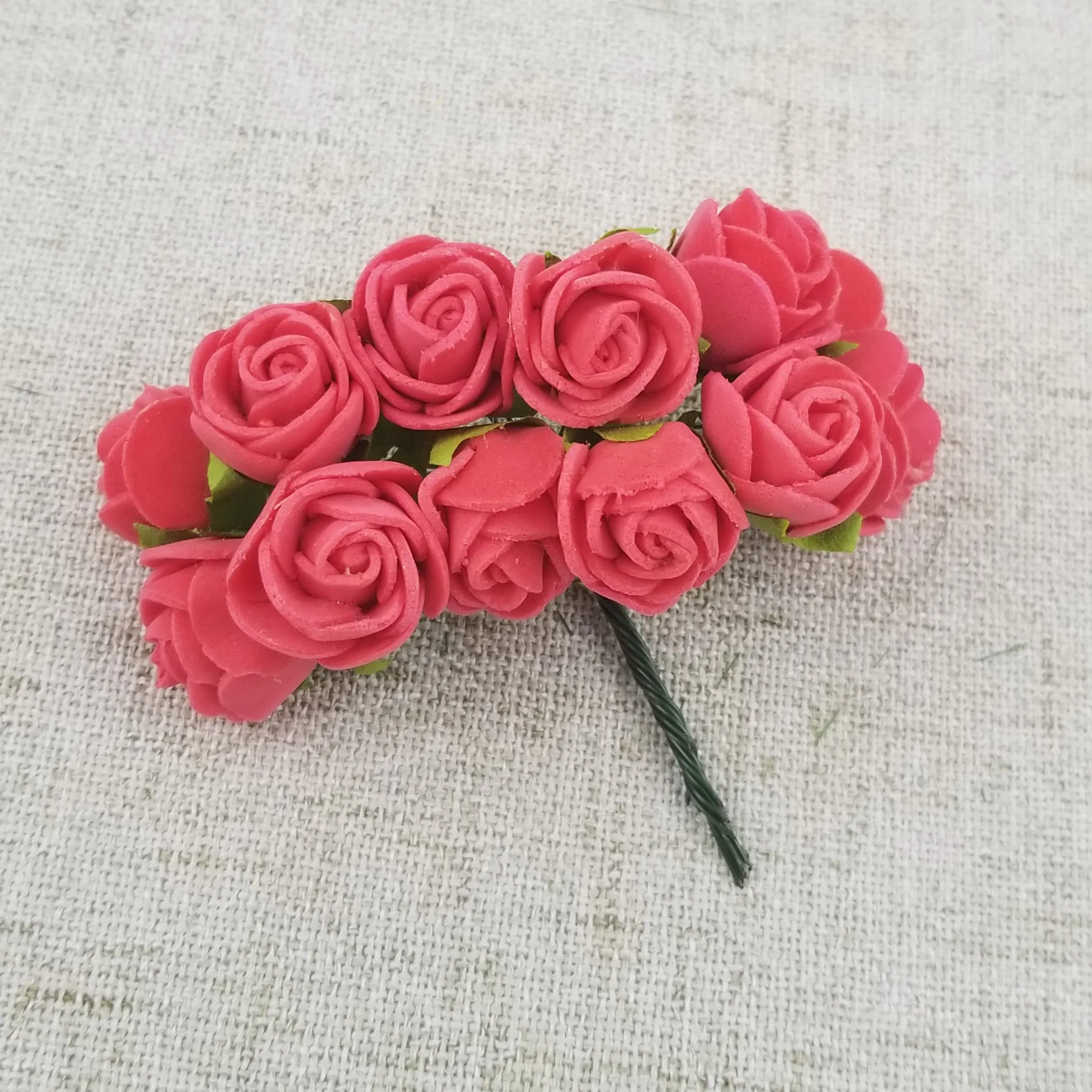 

12pcs/lot Foam Rose Artificial Flowers for Home Wedding Decoration DIY Pompom Wreath Decorative Bridal Flower Fake Flower