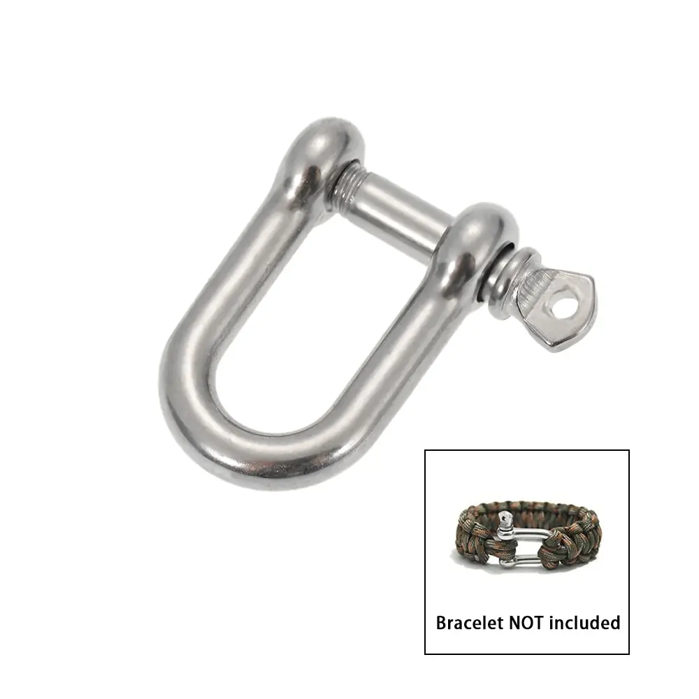 

Lixada 10Pcs/lot Stainless Steel U Shape Shackle Adjustable Anchor Outdoor Rope Paracord Bracelet Buckle Outdoor Tool