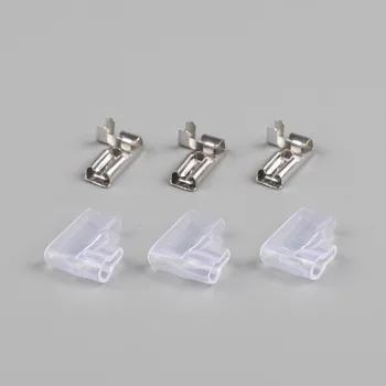

100pcs/lot 4.8 plug spring terminals Flag L Shape with lock inserted spring cold terminal