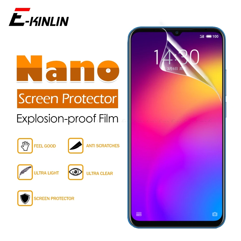 

2pcs Soft Guard Anti Explosion Nano Protective Film For Meizu Note 9 8 M6T M6s M6 Note Pro 7 Plus Clear Glossy Screen Protector