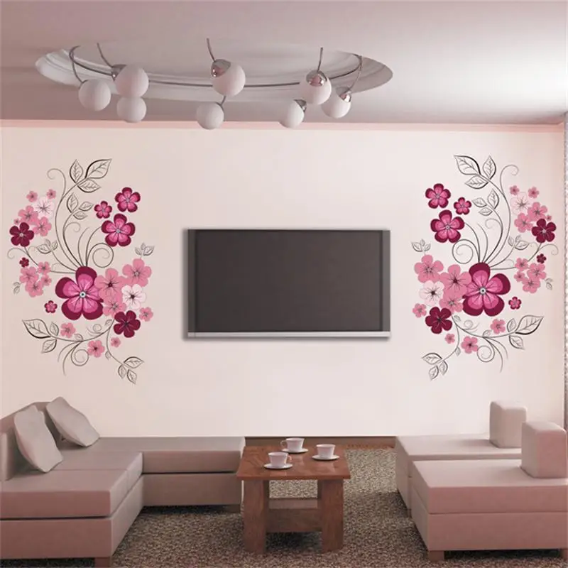 

Classic flower home wedding decoration wall stickers for living room Christmas decor sticker mural art home decal