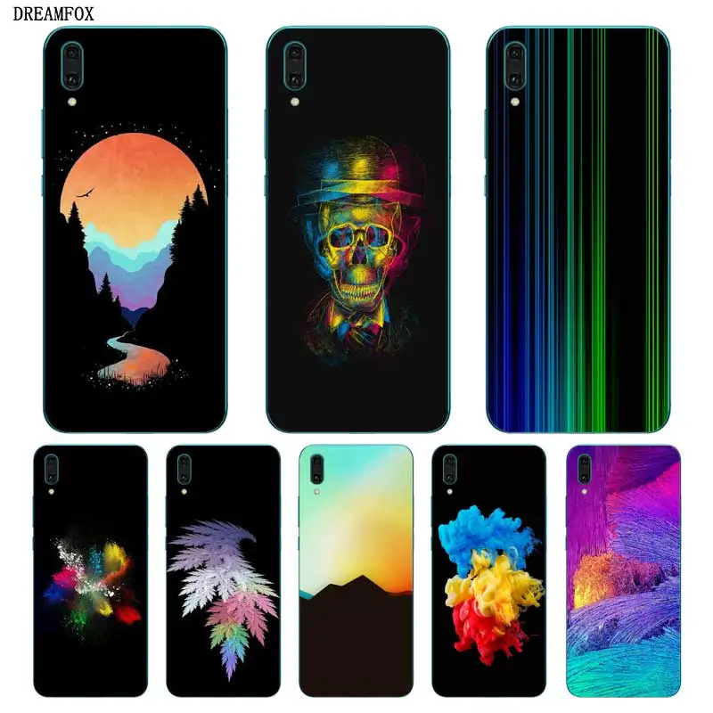N293 Color Soft TPU Silicone Cover For Huawei Y5 Y6 Y7 Y9 Prime Pro 2017 2018 2019 Case |