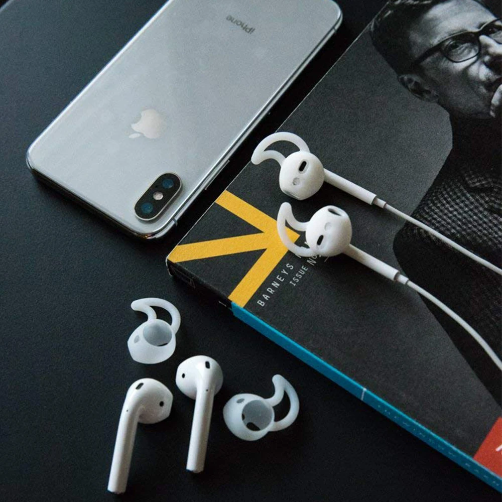 2 шт/Пара амбушюры для Airpods беспроводные Bluetooth Iphone 7 plus наушники силиконовые