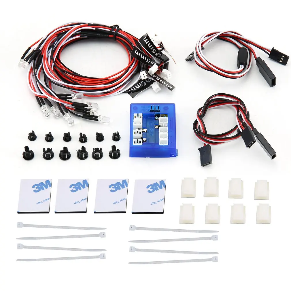 

Plug & Play Super Bright 12 LED Lighting Lamps System For RC Remote Control Cars and Trucks for RC Car Spare Parts
