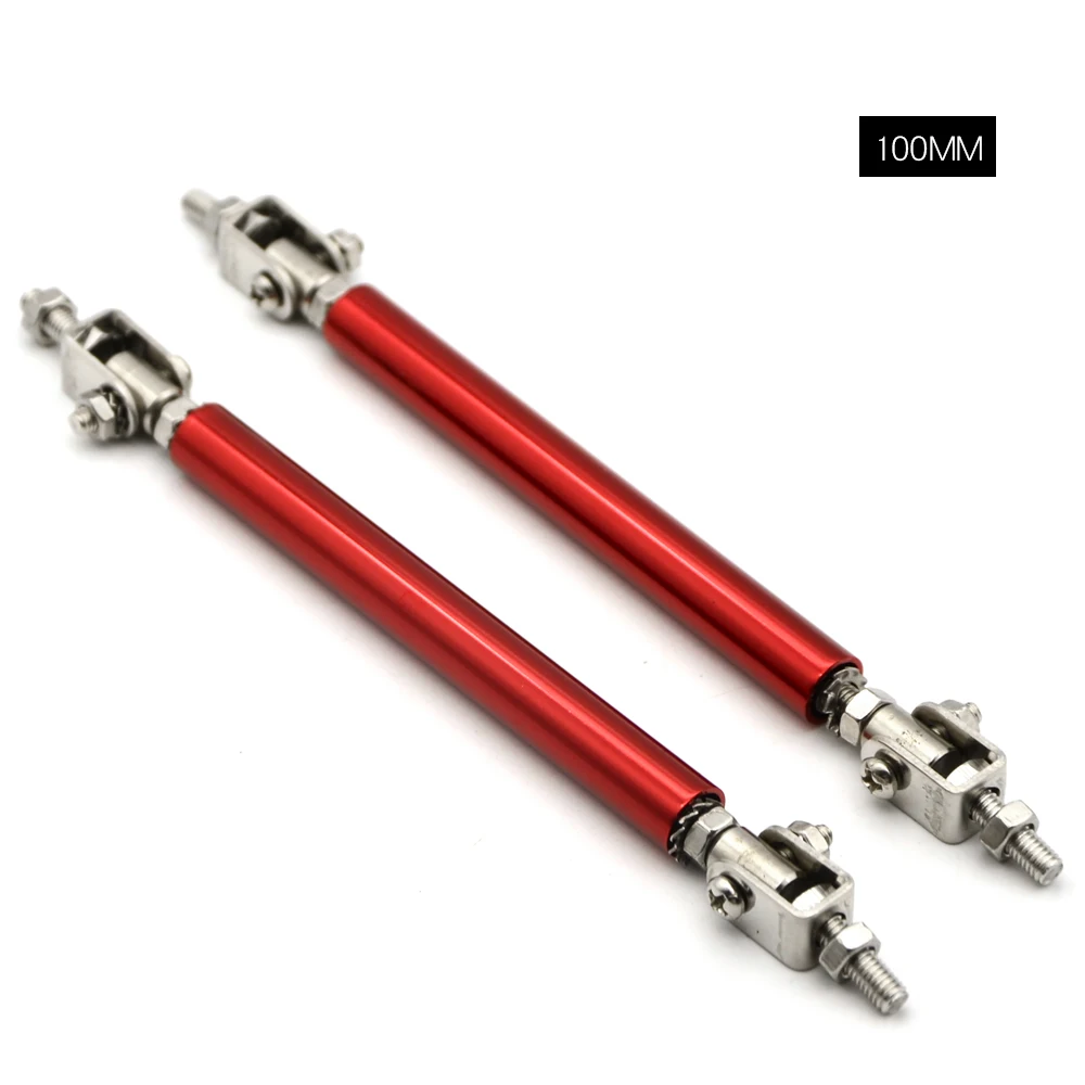 Universal ajustable 75mm/100mm/150mm/200mm carrera parachoques delantero barra divisora de labios kit de soporte para Barra de corbata