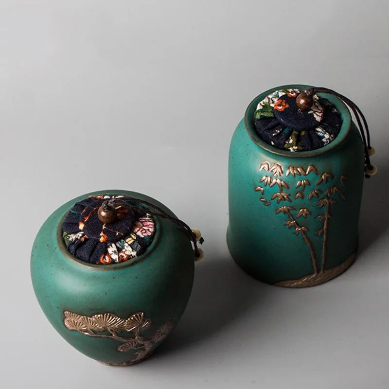 Креативная баночка для хранения чая керамический держатель Tieguanyin Puer грубая