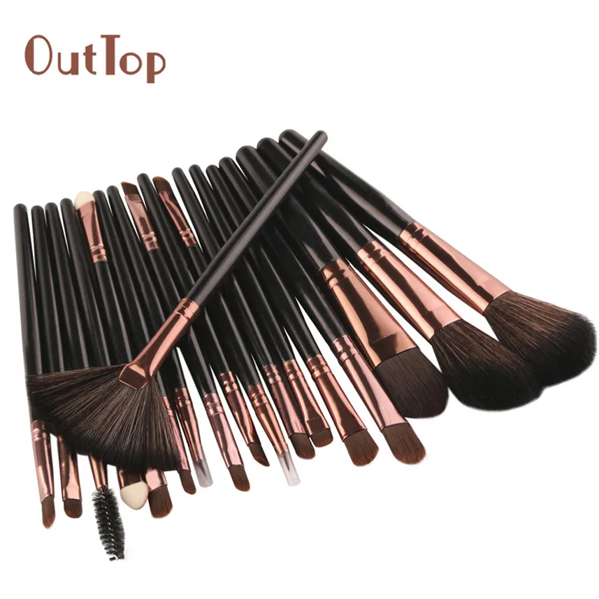 

Best Deal 18pcs Makeup Brush Set tools Make-up Toiletry Kit Wool Make Up Brush SetAUG04