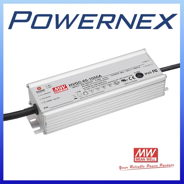 [PowerNex] MEAN WELL original HVGC-65-1050D 6 ~ 62V 1050mA meanwell HVGC-65 65.1W Single Output LED Driver Power Supply D Type