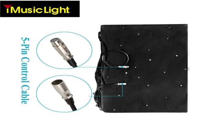 3 м х 10 м DMX светодиодный Starcloth Системы, черная ткань Белый светодиодный Шторы фон для Свадебная Дискотека украшение для клубной вечеринки