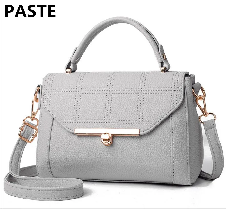 

PASTE 2017 Spring and Summer New Handbags Korean Simple Small Square Bag Fashion Shoulder Bag Messenger Bag Female Handbag