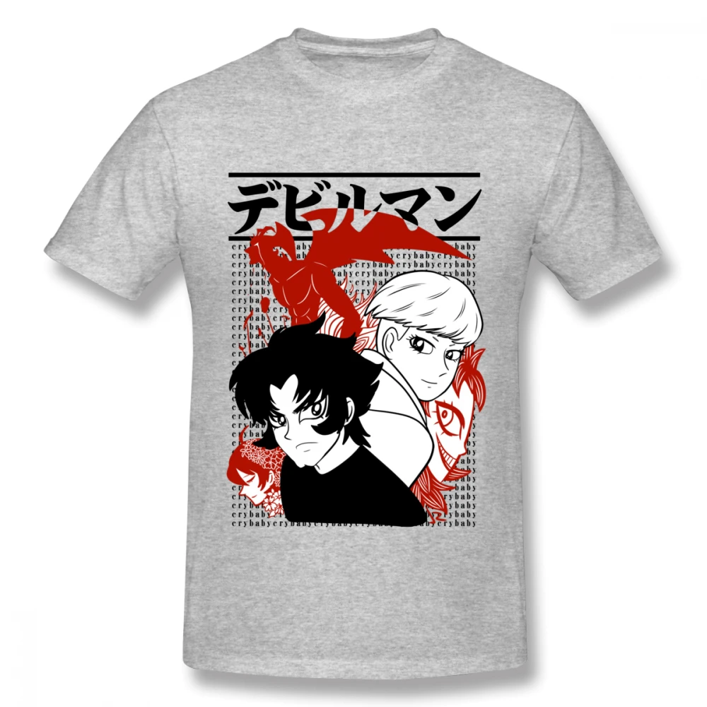Футболка в стиле Харадзюку Devilman Crybaby Мужская футболка с рисунком на заказ из