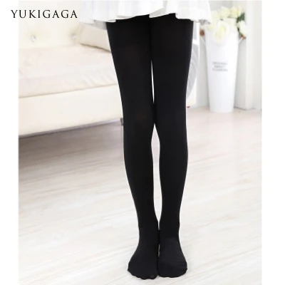 Yukigaga/модные черные и белые колготки для малышей без ног; нейлоновые леггинсы для девочек; Детские Балетные колготки для танцев; c25c - Цвет: Black