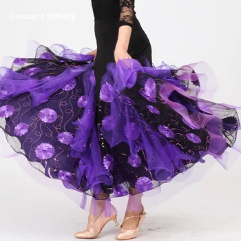 

Latin Skirt Salsa Tango Rumba Cha Cha Ballroom Dance Skirt Sexy embroidered Stage Performance Salsa Dance Costume