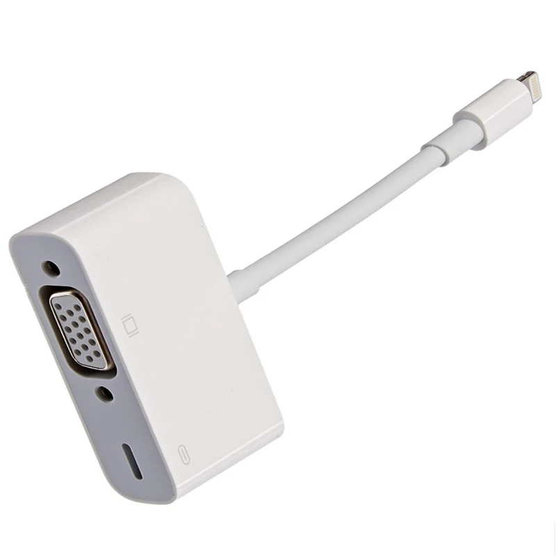 Converter For Apple Lightning to VGA Adapter 4K Audio Video Cable For Iphone X 5s 6 6s 7 7 Plus Ipad Ofiice Meeting Supplies - Цвет: Converter