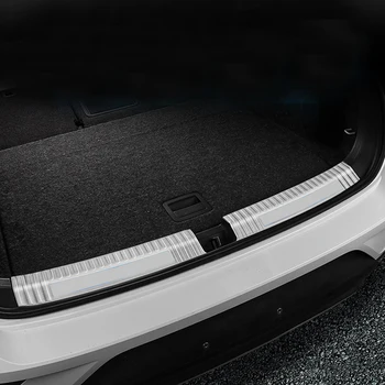 

Exterior Rear Inner Boot Bumper Guard Sill Plate Protector Molding Steel 1pcs Car Accessories For Volkswagen T-Roc 2017-2018