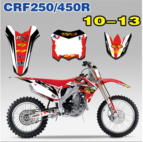 Для Honda CRF250 CRF 250 2010 2011 2012 2013 CRF450 450 2009 полный наклейки DIY номер личность Переводные