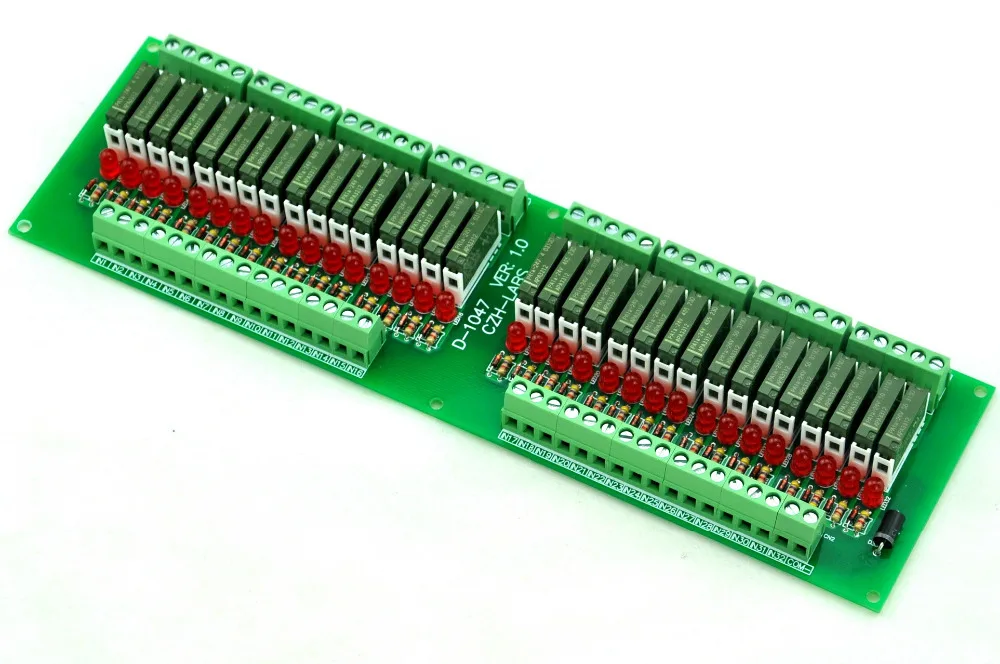 

Slim Panel Mount DC24V Source/PNP 32 SPST-NO 5A Power Relay Module, APAN3124