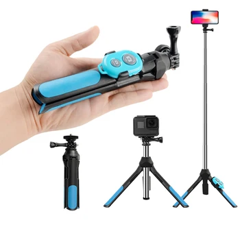 

4 in 1 Extendable Monopod Bluetooth Selfie Stick Tripod Stand Mount for Cell Phone Gopro Hero 8 7 6 5 Action Camera Accessories