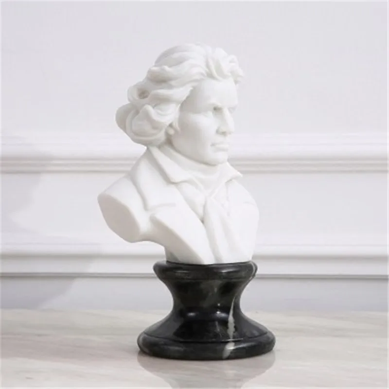 Pianist композитор Ludwig Van Beethoven бюст статуя Европейский стиль предметы домашнего интерьера G1008
