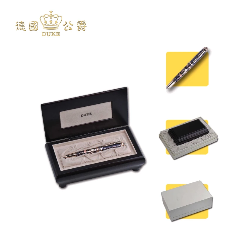 Роскошная авторучка с китайской традиционная Опера для лица-живопись 14 k Золотая Nid чернильная ручка высокого класса Duke деловые подарочные ручки с коробкой
