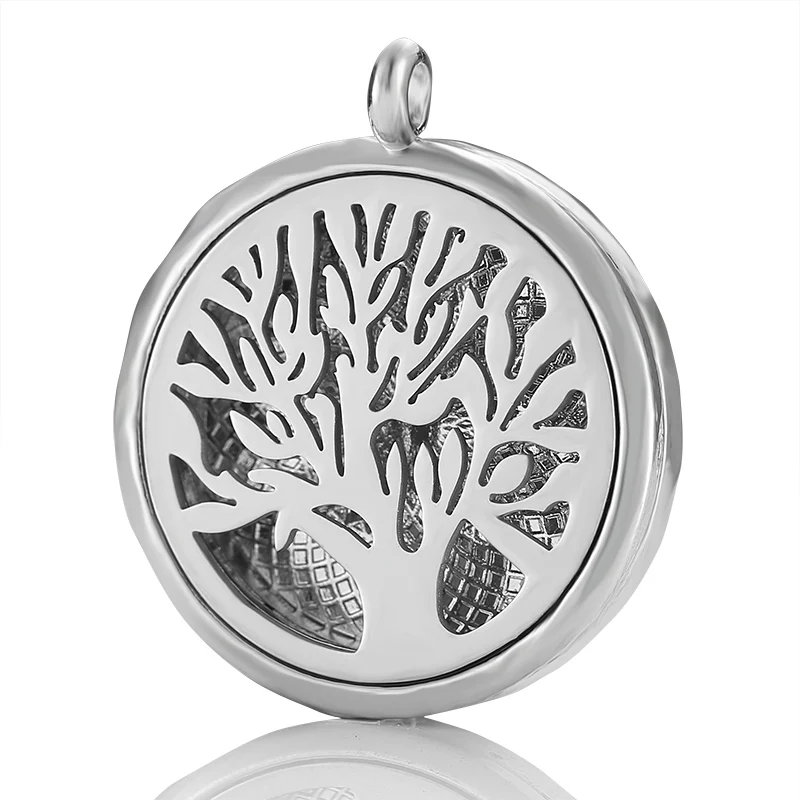 

MODKISR Wholesale New Product Generous Fashion Perfume Air Freshener Diffuser Magnet Stainless Big Tree Trendy Necklace Jewelry