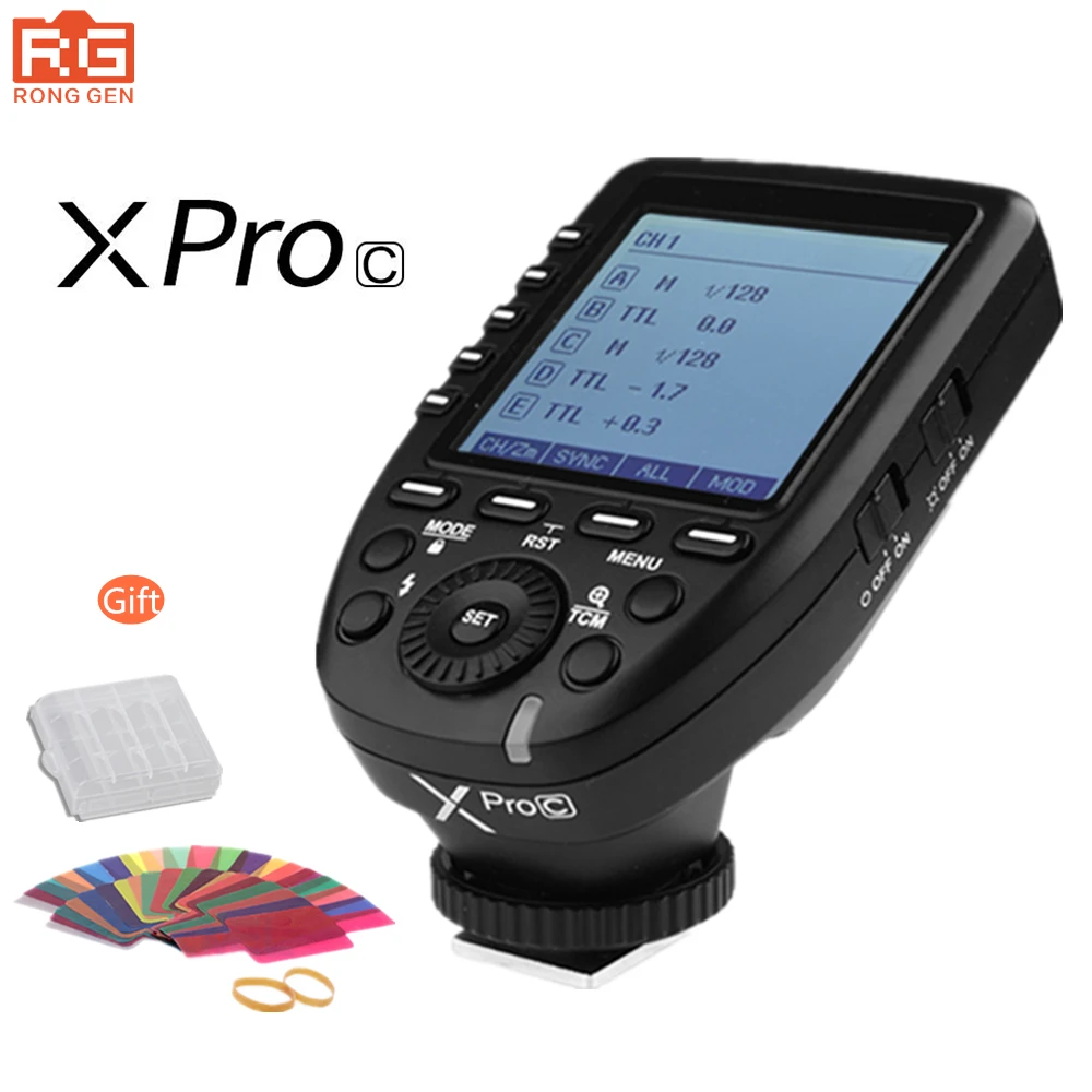 Godox XPro-C 2 4G Беспроводной X-Системы E-TTL II HSS Flash Trigger Transmitter ЖК-дисплей Экран для Canon DSLR