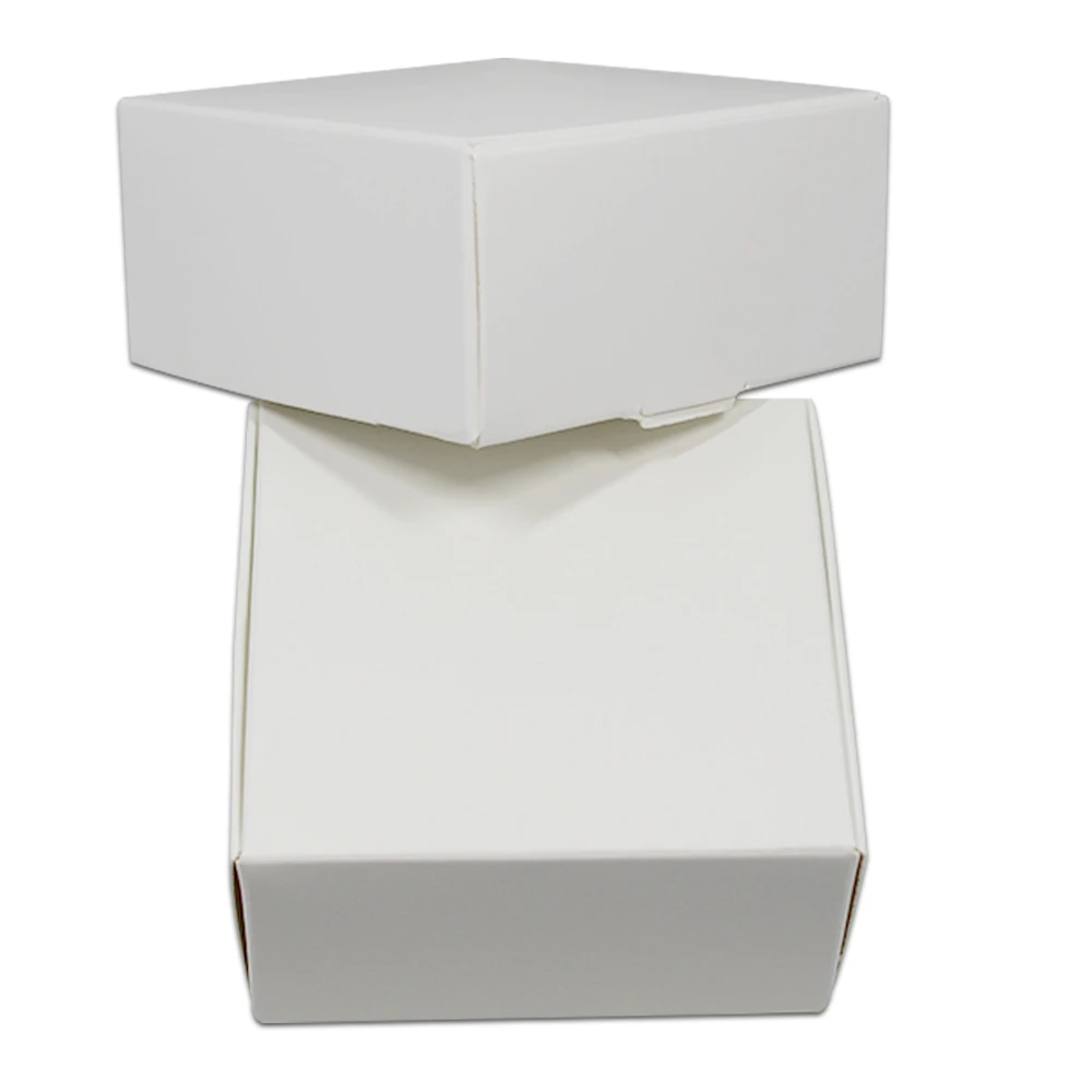 

50Pcs Collapsible White Paperboard Box DIY Gift Soap Package Box Chocolate Storage Boxes Craft Jewelry Organizer Box Party Favor
