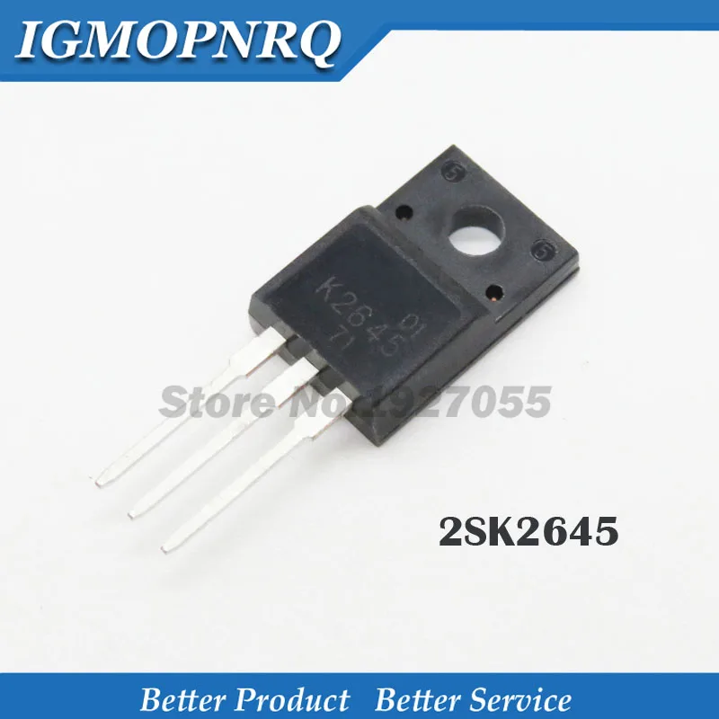 10 шт 2SK2645 TO-220F K2645 TO-220 600V 9A 1 2 TO220F MOSFET N-Channel новый оригинальный транзистор |