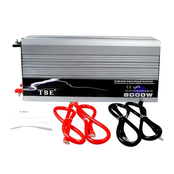 Online TBE 8000W Power Inverter DC12V 24V 48V TO AC220V 110V Auto Car Pure Sine Wave Power Inverter Converter With USB Socket