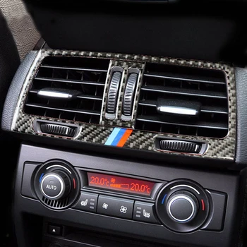 

For BMW E70 E71 X5 X6 Carbon Fiber Car air conditioning vent decorative frame air outlet panel Cover trim Stickers Accessories