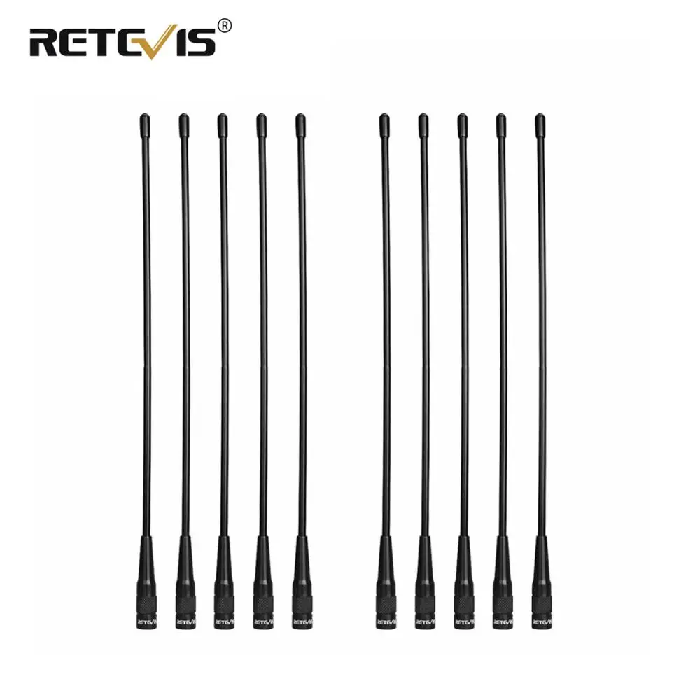 10pcs Wholesale Retevis RHD-771 Antenna SMA-M VHF UHF Walkie Talkie Antenna For Yaesu Retevis RT3S RT3 RT1RT81 For TYT MD-380 afbeelding