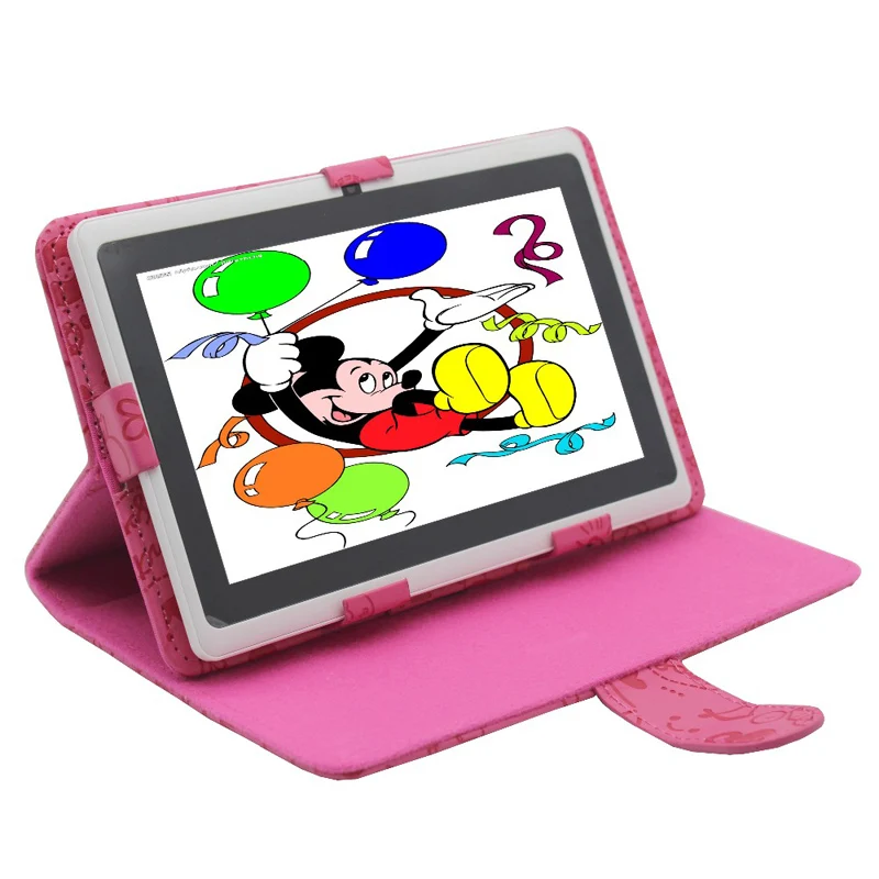 

7" Q8 Tablet PC Android 4.4 Quad Core 512+8G Bluetooth WiFi Capacitive Dual Camera Pink Tablet PC Support Leather Case
