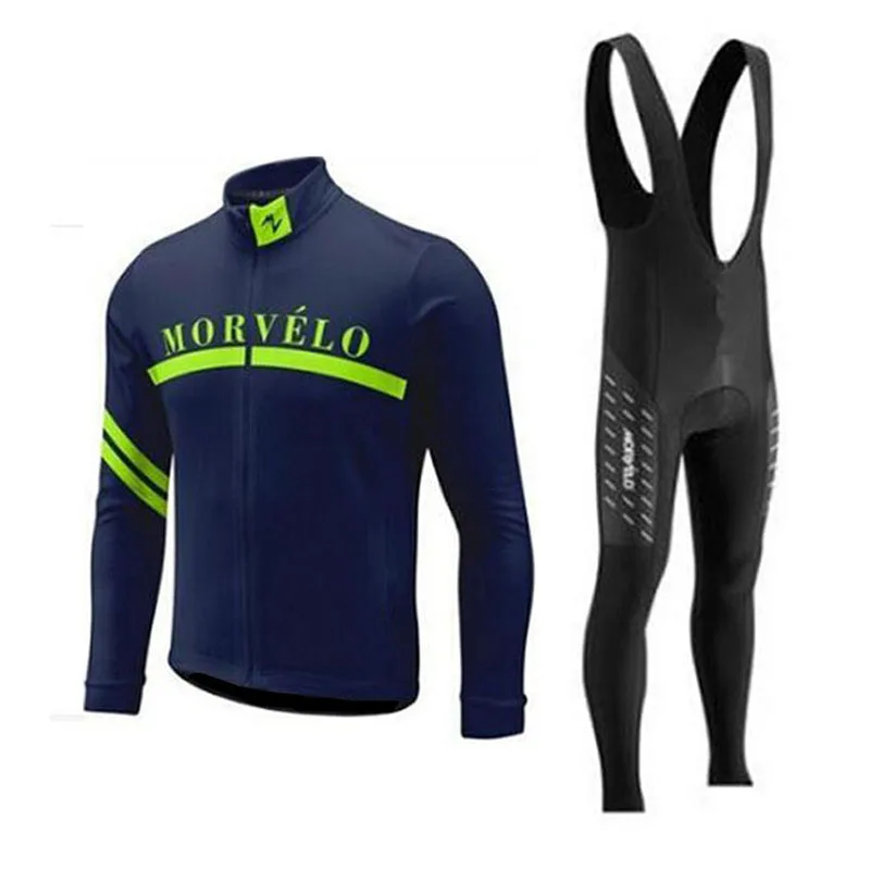 MORVELO, комплект из джерси и штанов для велоспорта с длинным рукавом, Ropa Ciclismo, Мужская Весенняя быстросохнущая одежда для велоспорта MTB - Цвет: 1