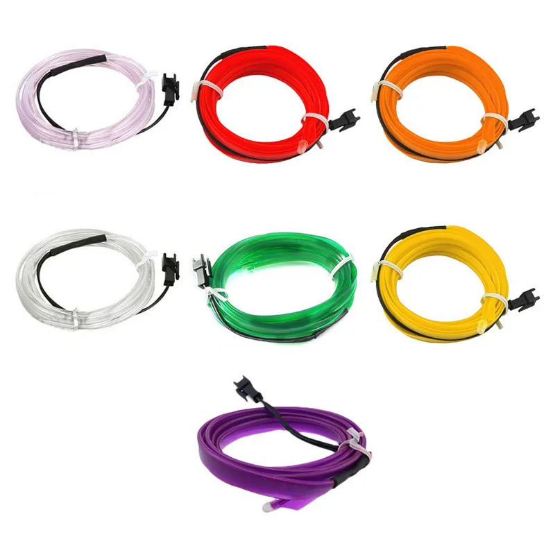 

New 2M 12V LED Car Light Lamp Auto Interior Decorative Atmosphere Flexible Energy Saving Long Life Brand New Fashion Wire Strip