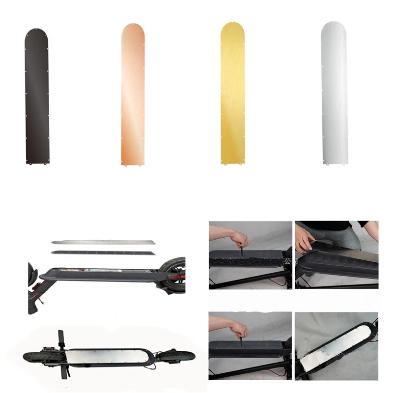 

Waterproof Gold Bottom Battery Cover for xiaomi M365 anti-collision Plate Guard Chassis Stainless Armor Safe Scooter Parts