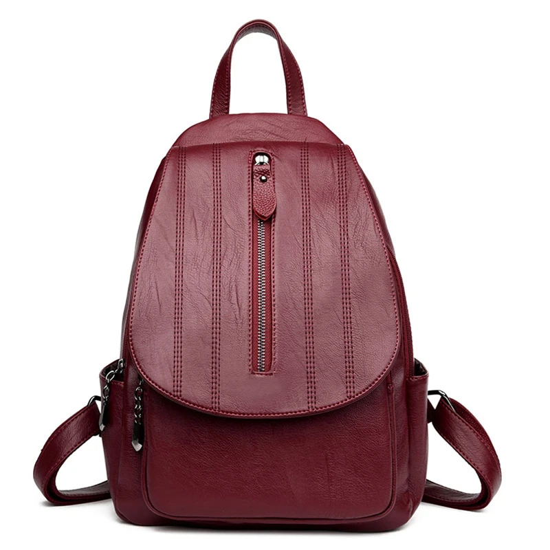 2017 New Casual Women Backpack Girls PU Leather Preppy Style School Backpacks For Teenage Women Small