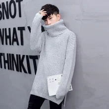 Осень-зима downneck мужской теплый толстый свитер Для мужчин свободные м до XXL плюс Размеры пуловеры