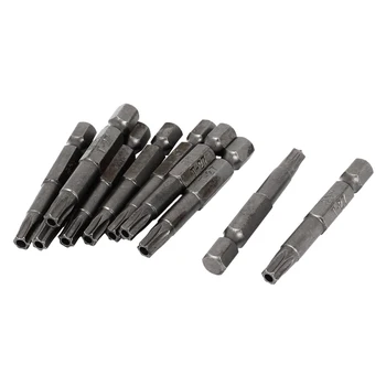 

WSFS Hot Sale 5mm dia T27 Head Hex Shank Magnetic Security Torx Screwdriver Bits 10 Pcs