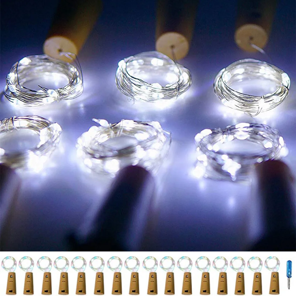 16 шт. Led Бутылка светильник s пробковая светодиодный ночной Светильник Звездное