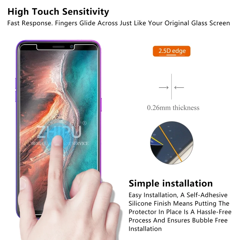 Закаленное стекло для ULEFONE P6000 PLUS защита экрана 2.5D 9H закаленное защитная