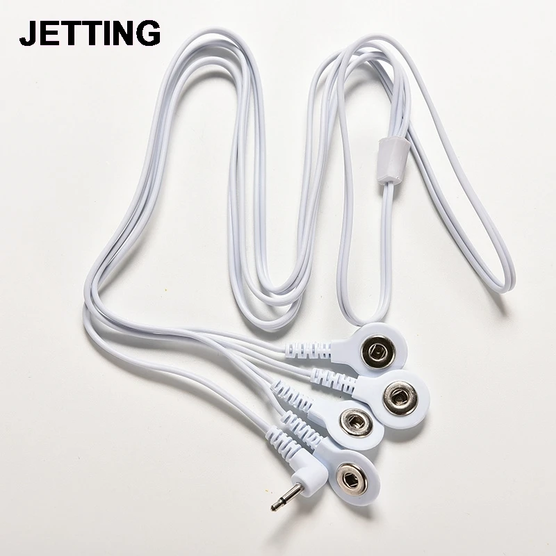 SENRISE Tens Electrode Lead Wires With 2.35mm Plug Cables For Digital Massager White