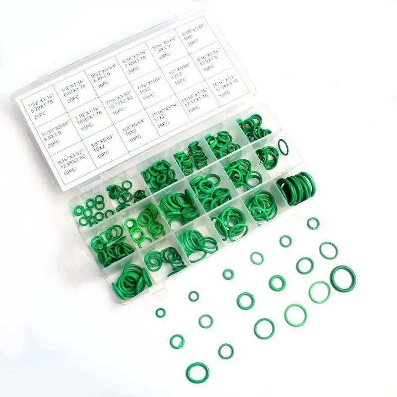 

270 Pcs 18 Sizes Kit Air Conditioning HNBR O Rings Oring Garage Set Car Auto Vehicle Repair With Case Random Color