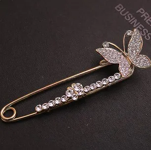 

Cardigan large pin rhinestone brooch cape buckle handmade butterfly crystal pin buckle