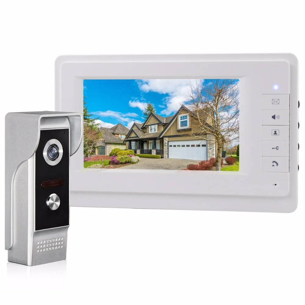 

DIYKIT 700TVLine IR Camera 7 inch TFT Color LCD Display Video Door Phone Intercom Doorbell IR Night Vision