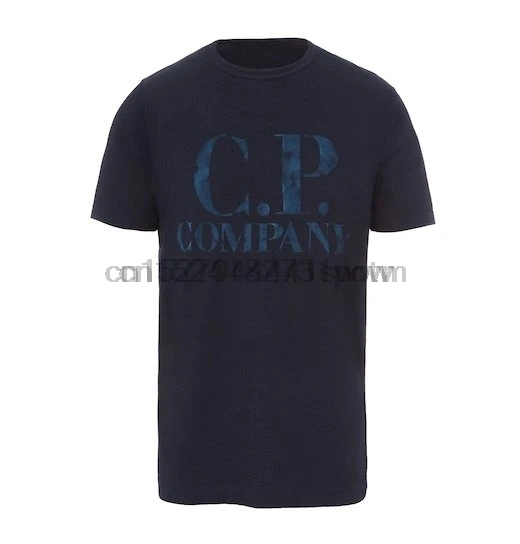 

Men Fashion Cotton T Shirts Cp Company Casual Short Sleeve Tops Navy