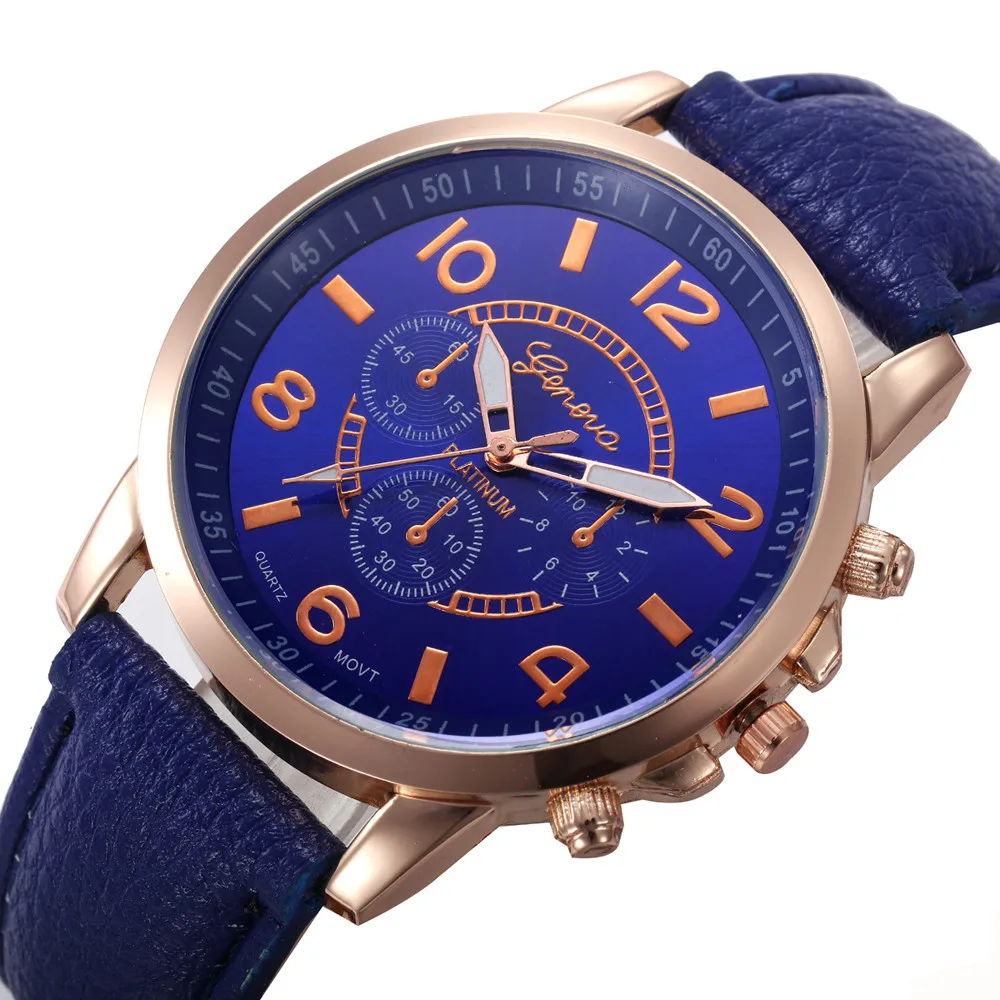 Geneva Montres женские часы кварцевые часы с кожаным ремешком аналоговые женские наручные часы браслет Наручные часы, горячая Распродажа relogio feminino 533