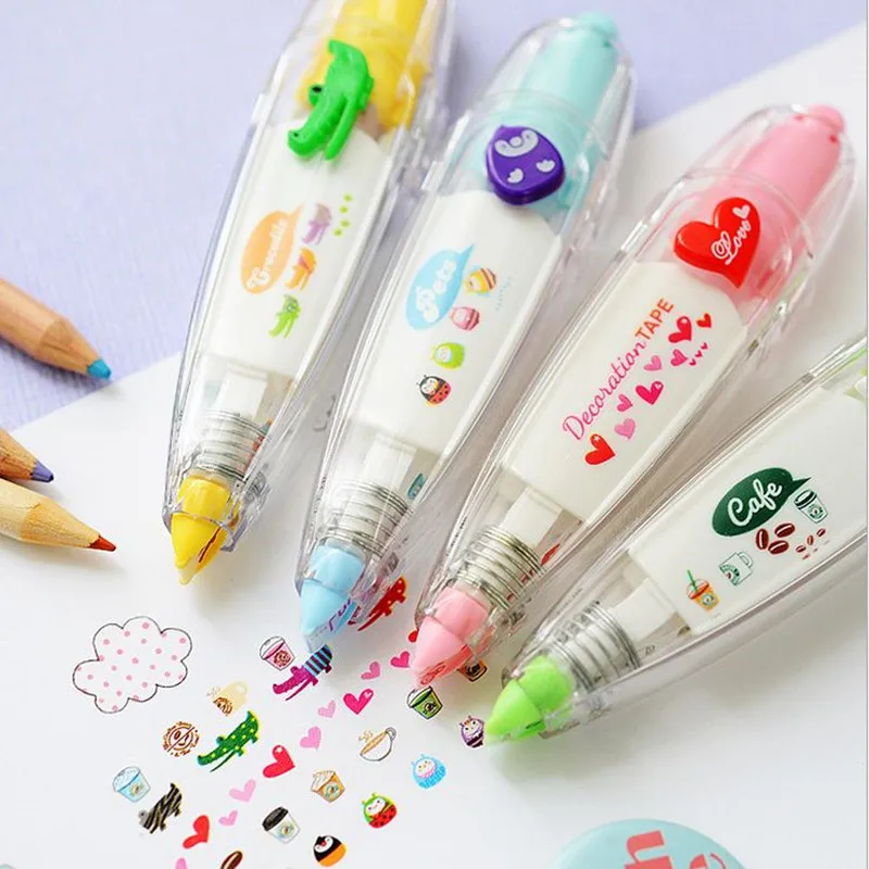 

Coloffice 1PCs Cute Novelty Decorative Correction Tape The Print Of A Diary Notebook Correction Fluid School Office Supplies 4m