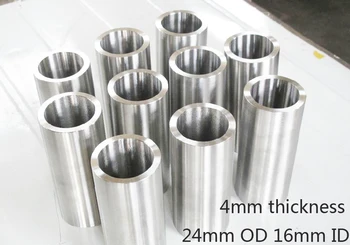

New 24x16mm 24mm OD 16mm ID 4mm thickness 50cm Gr2 titanium tube TA2 titanium pipelines titanium alloy pipe ti-alloy tube TC4